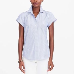J. Crew Cap Sleeve 1/4 Button Top